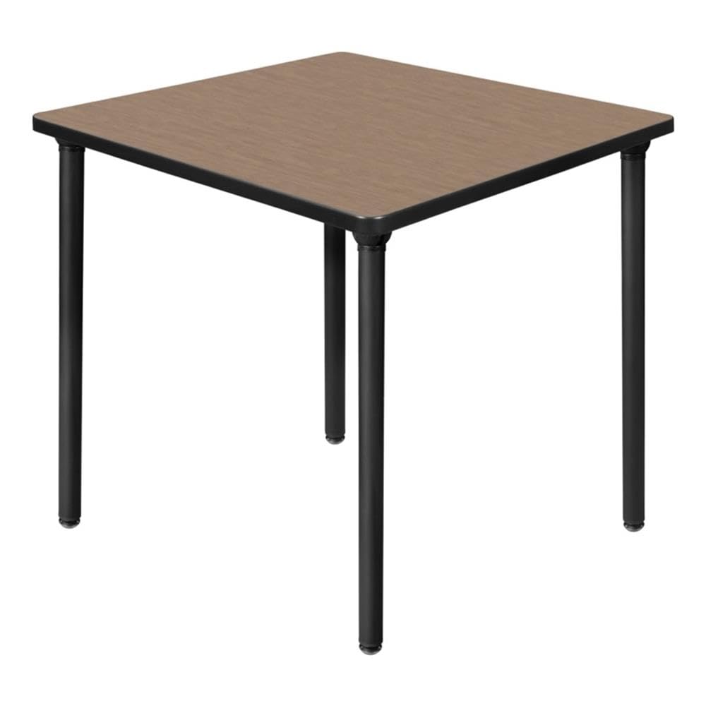 Square Folding Table with Black Tubular Steel Legs Q156