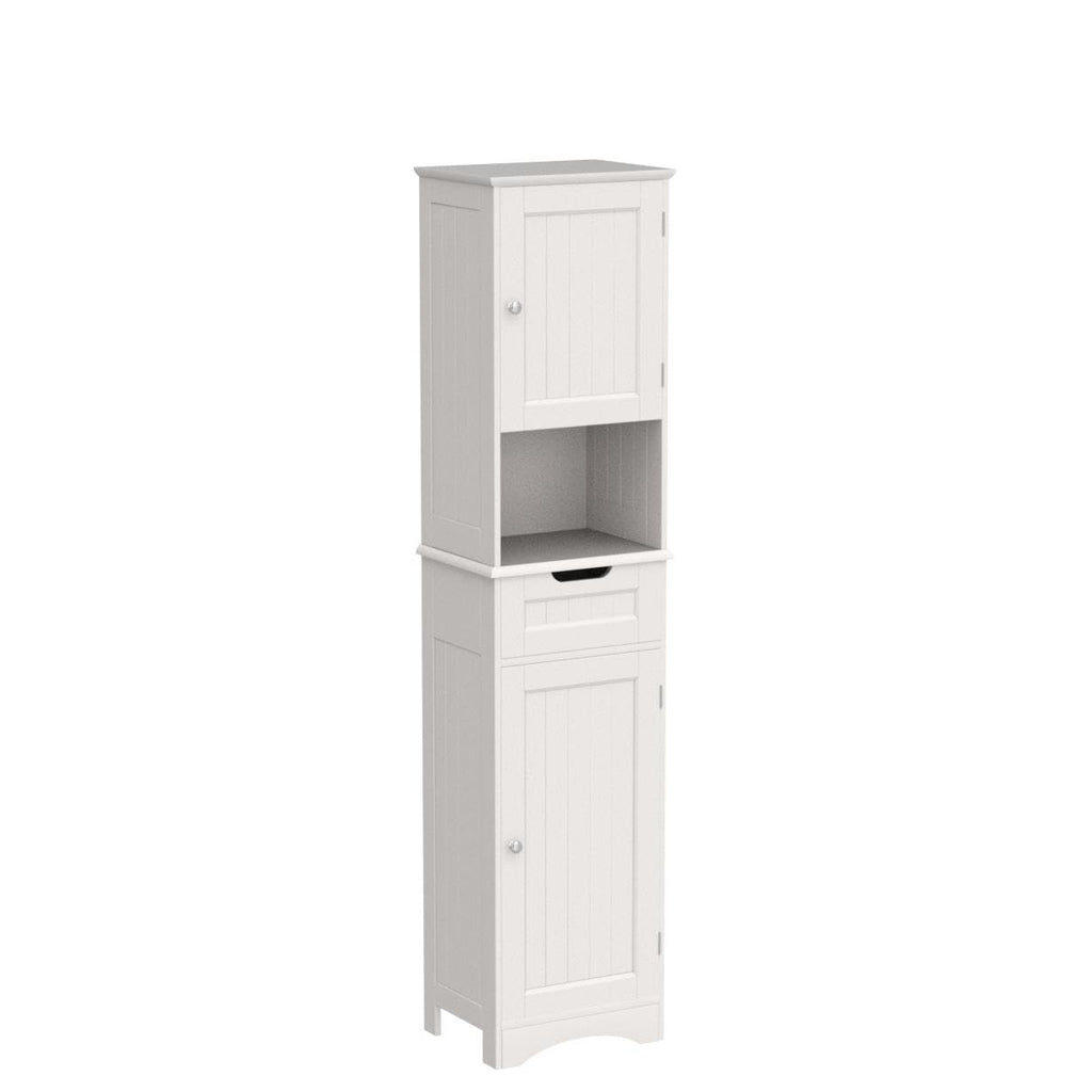 67” H Tall White Bathroom Storage Cabinet A674