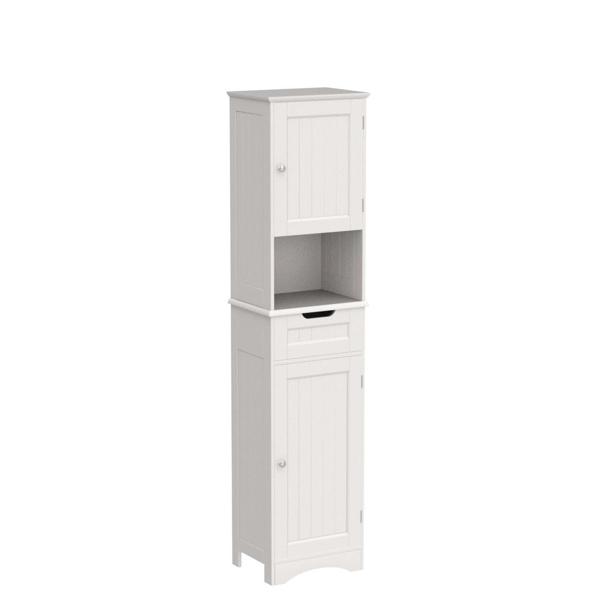 67” H Tall White Bathroom Storage Cabinet A674