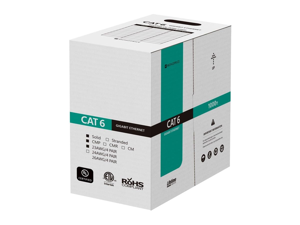 Cat6 Ethernet Bulk Cable 1000 Feet Blue L503