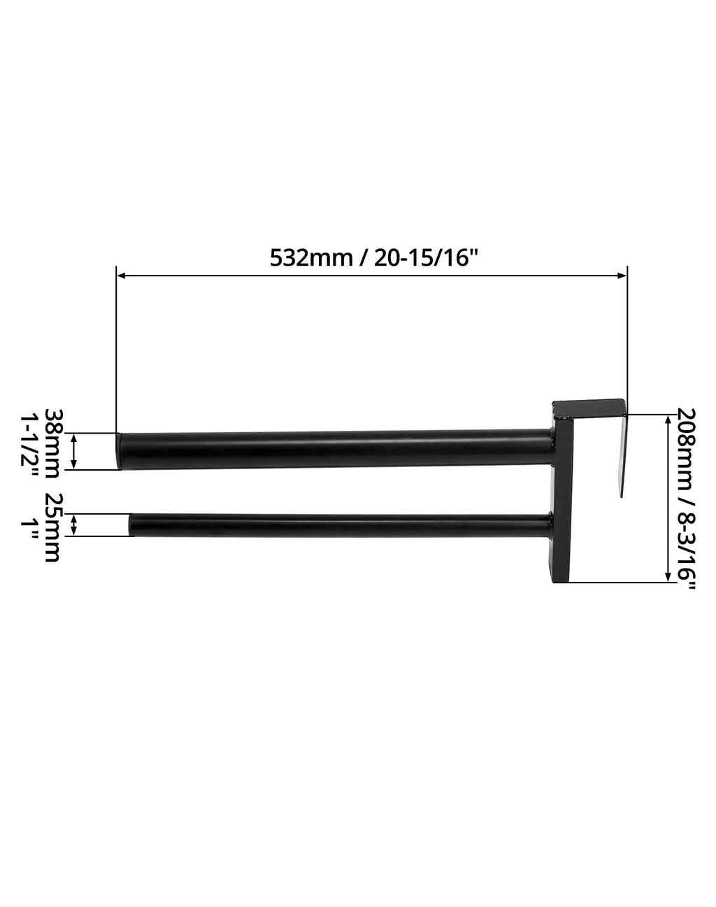 Black PVC Coated Double Saddle Rack V1198