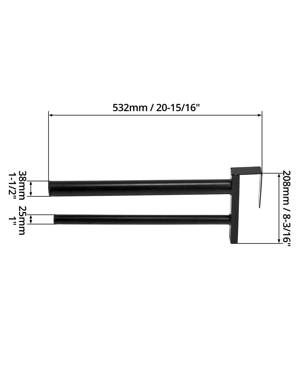 Black PVC Coated Double Saddle Rack V1198