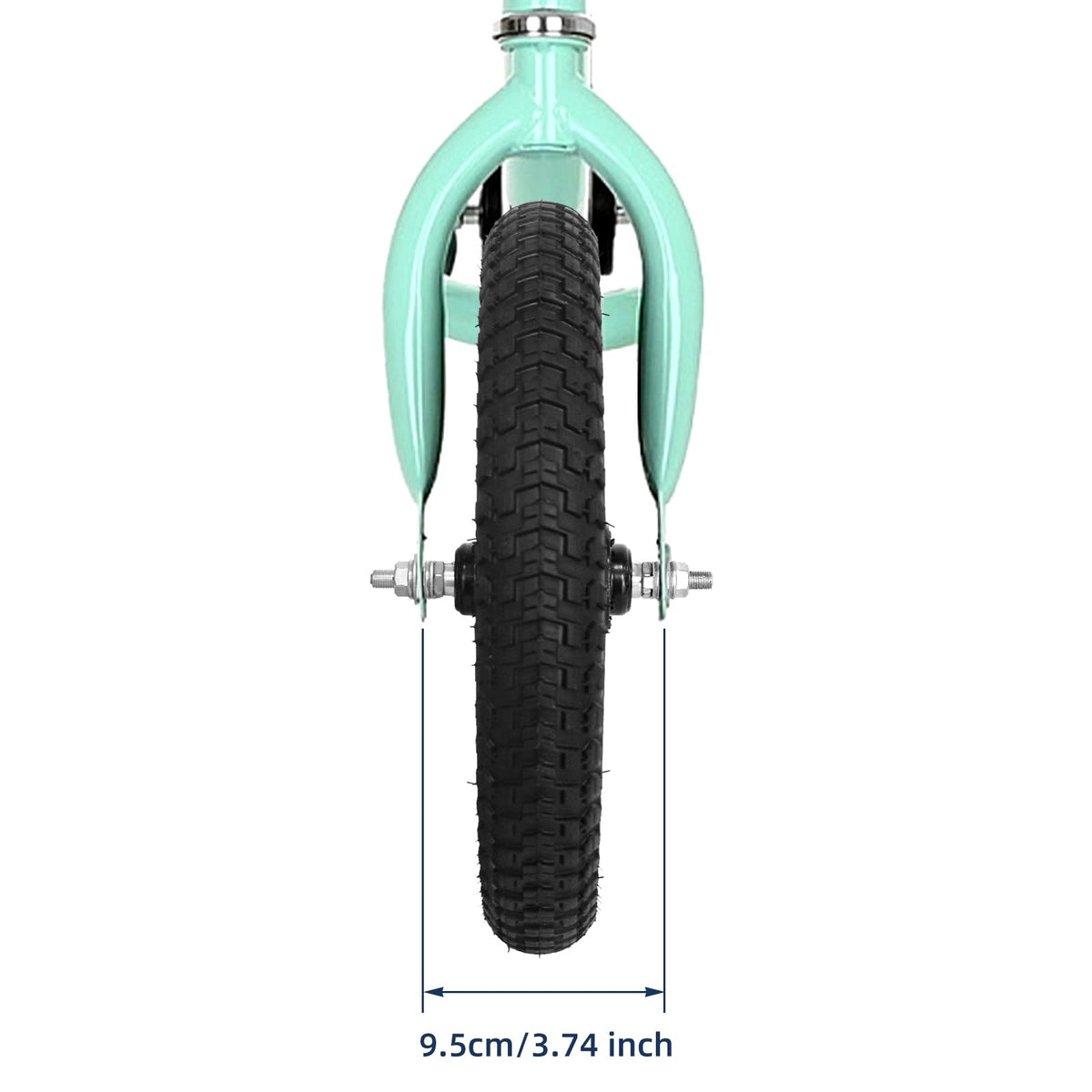 Kids Bike Front Wheels Replacement with Solid Air Rubber Tire and Inner Tube L84297