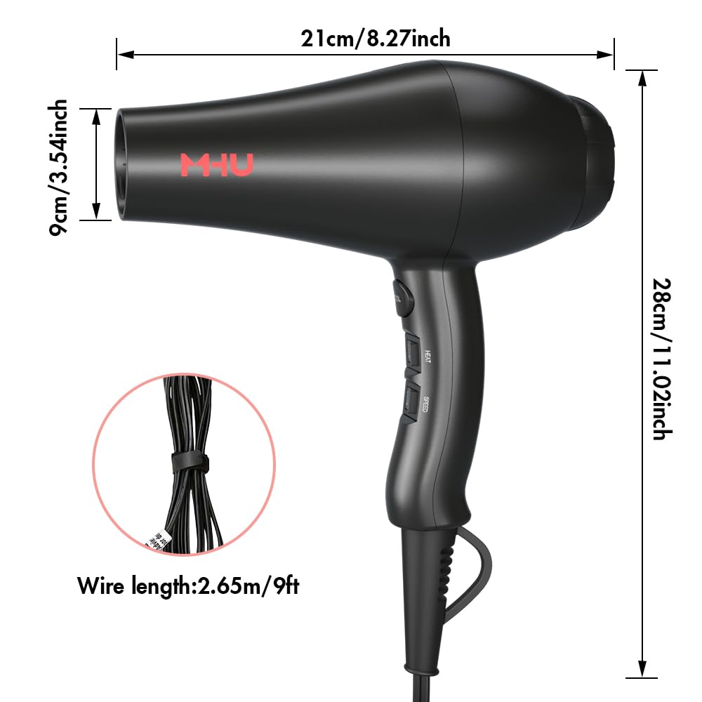 1875W Far Infrared Hair Dryer Black V22955