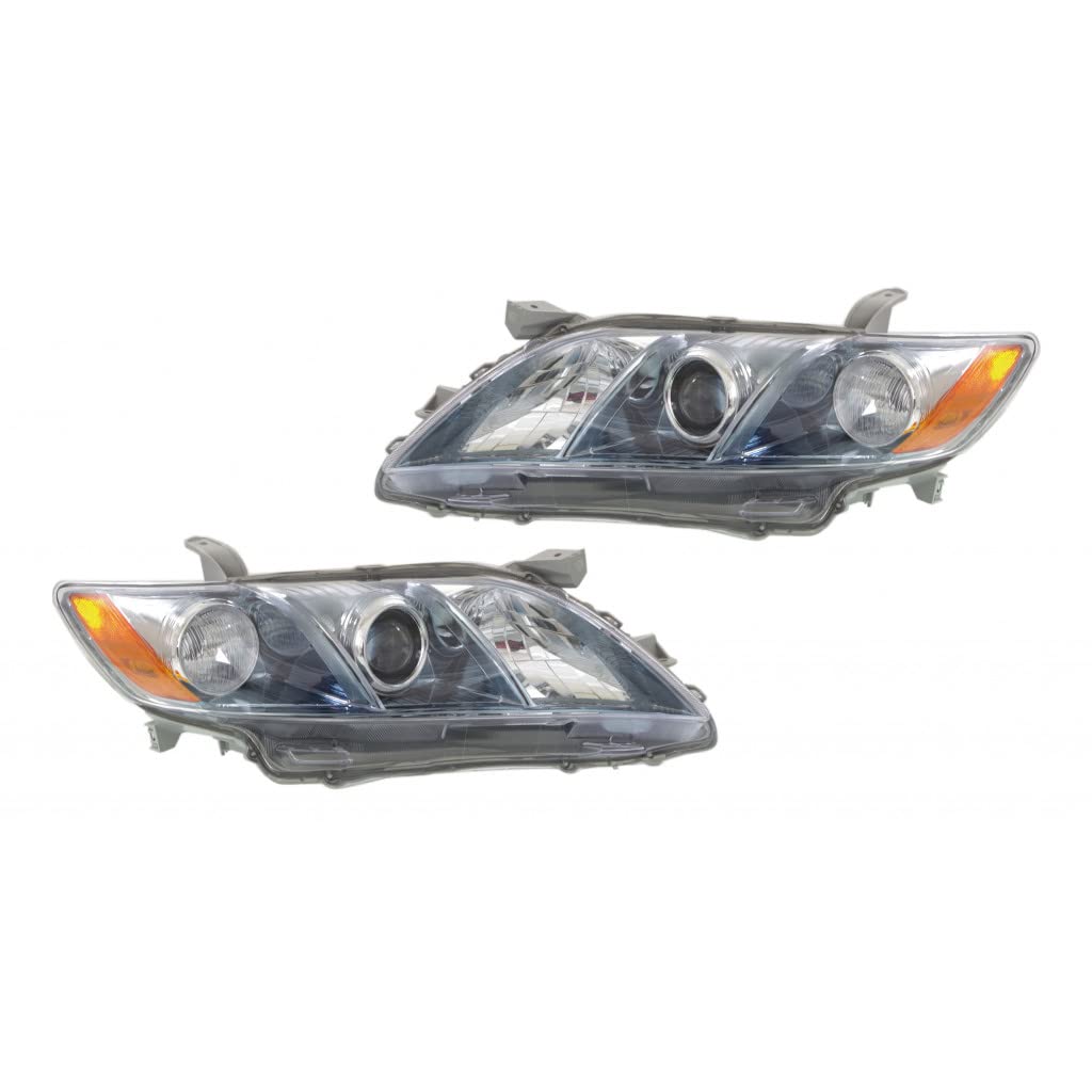 Toyota Camry Hybrid Headlight Unit 2007-2009 Pair Driver and Passenger Side Replacement L5070