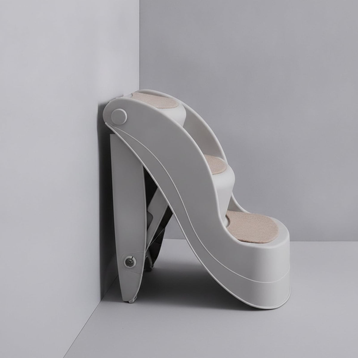 Three Step Pet Stairs with Non Slip Pads Lightweight PP Build A58631