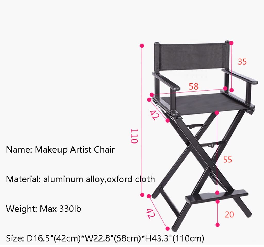 Folding Portable Aluminum Makeup Artist Chair I3550