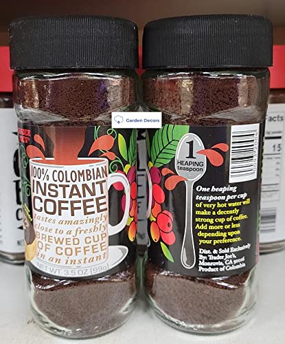 100% Colombian Instant Coffee 3.5oz (Two Bottles) Y2100