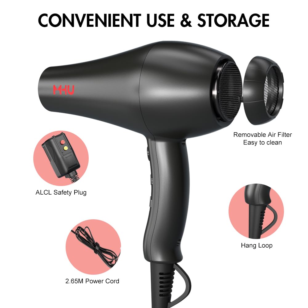1875W Far Infrared Hair Dryer Black V22955