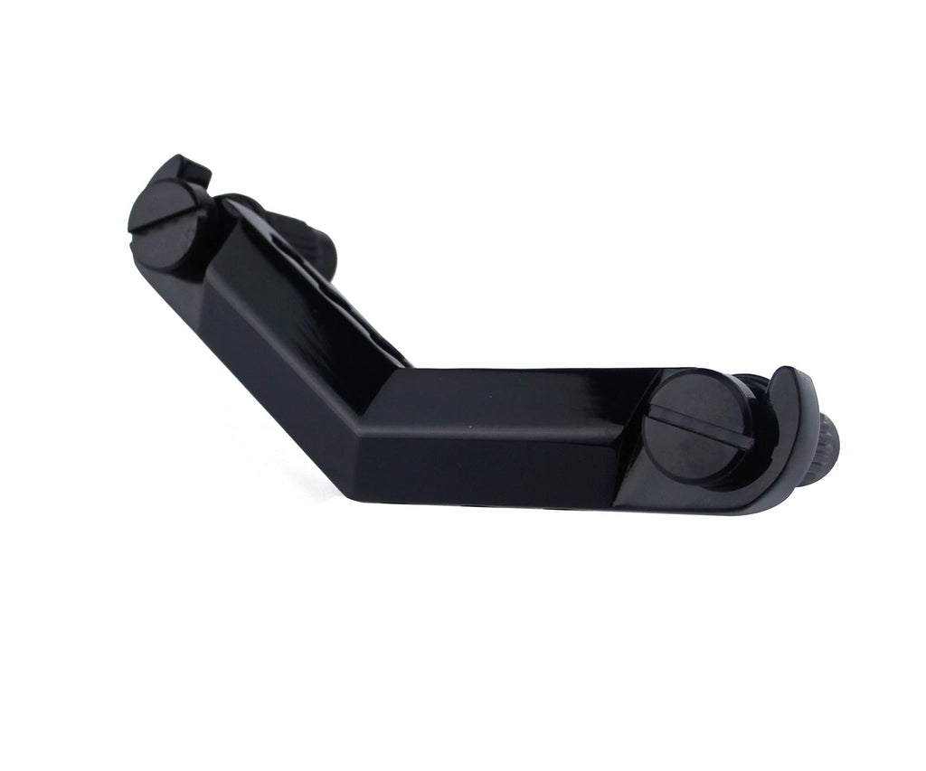 Black Guitar Stop Bar Tailpiece with Anchors and Studs D648