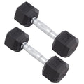 Rubber Encased Hex Dumbbell Pair J302201
