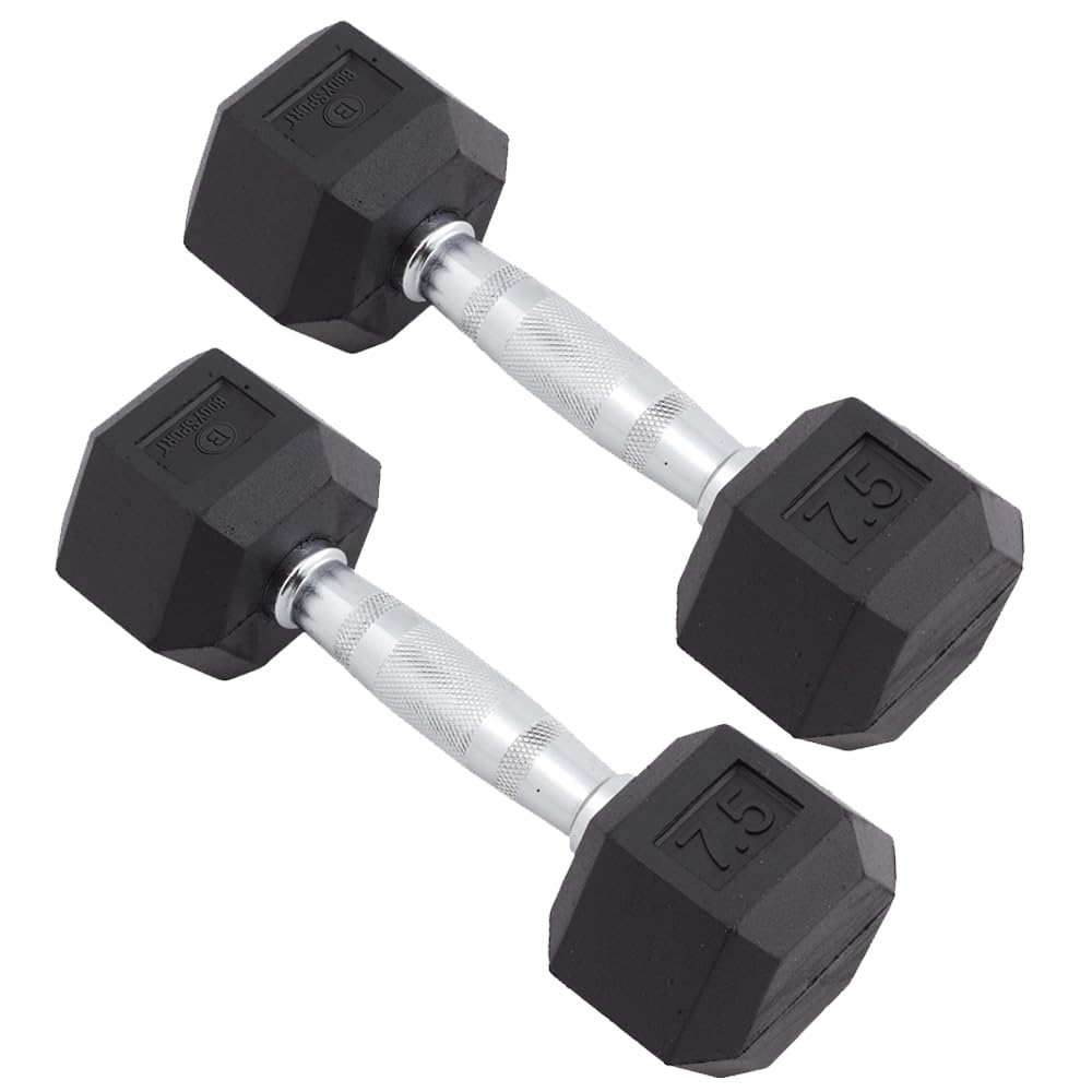 Rubber Encased Hex Dumbbell Pair J302201