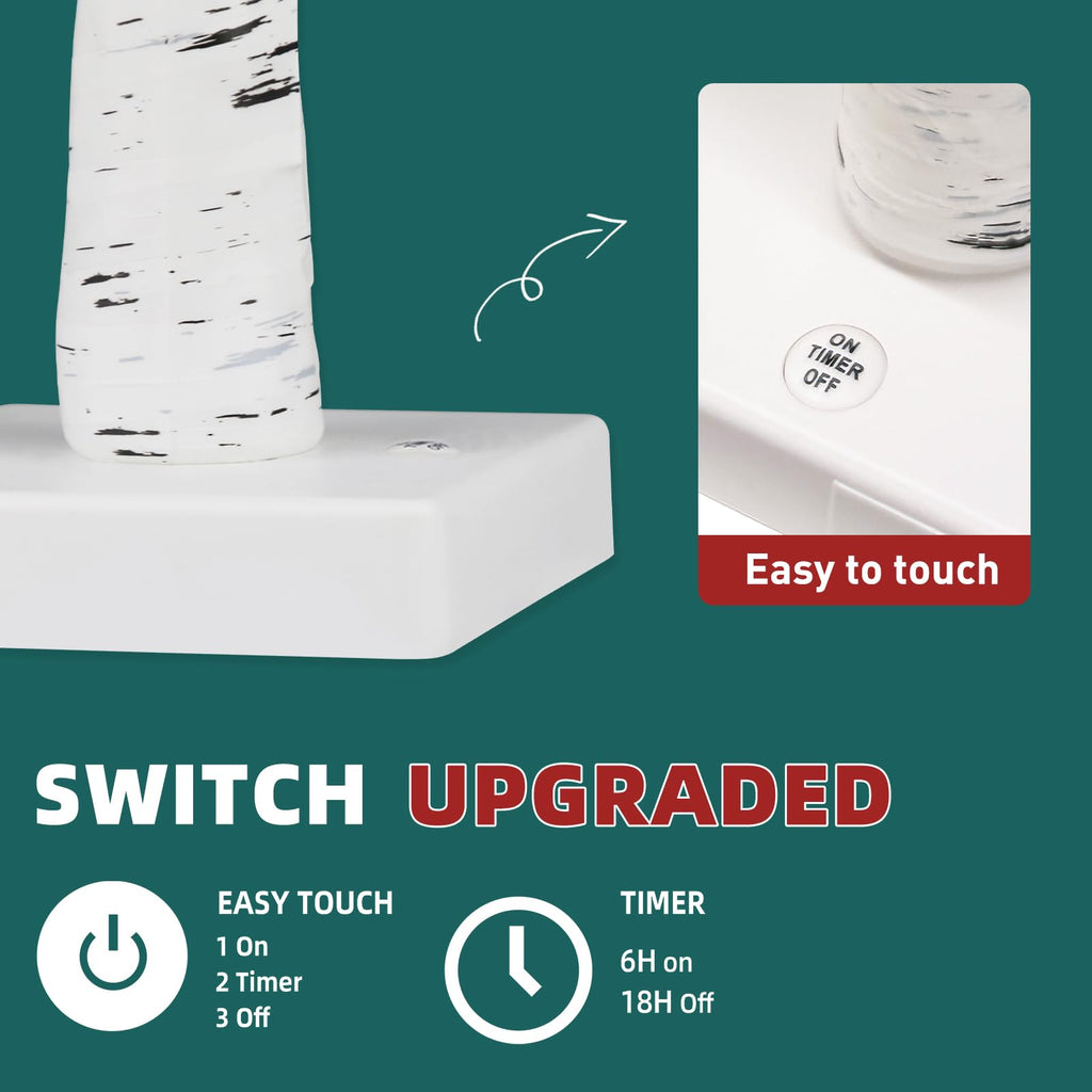 Lighted Birch Tree 2 Pack with 24 LED Battery Powered Timer E52649