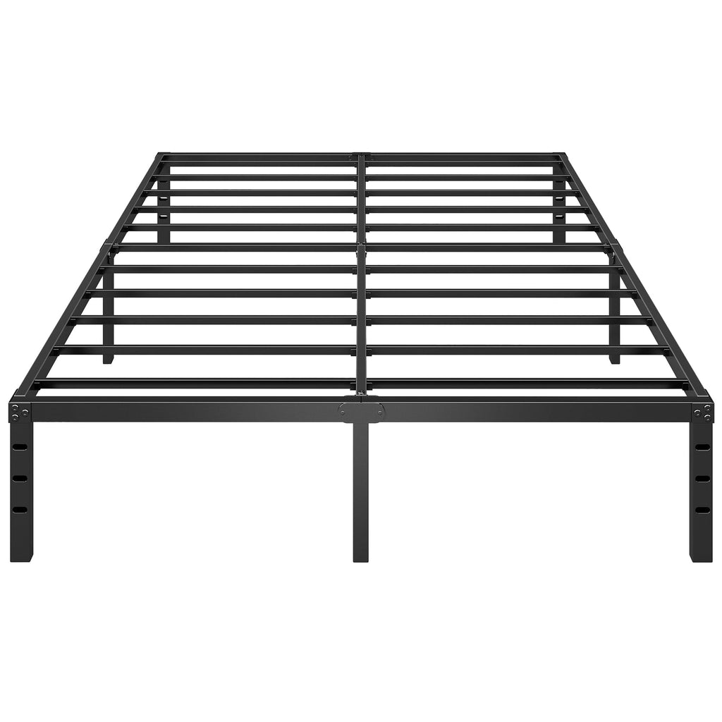 Black Metal Platform Bed Frame Full Size, 18 Inch Height with Underbed Storage E182393