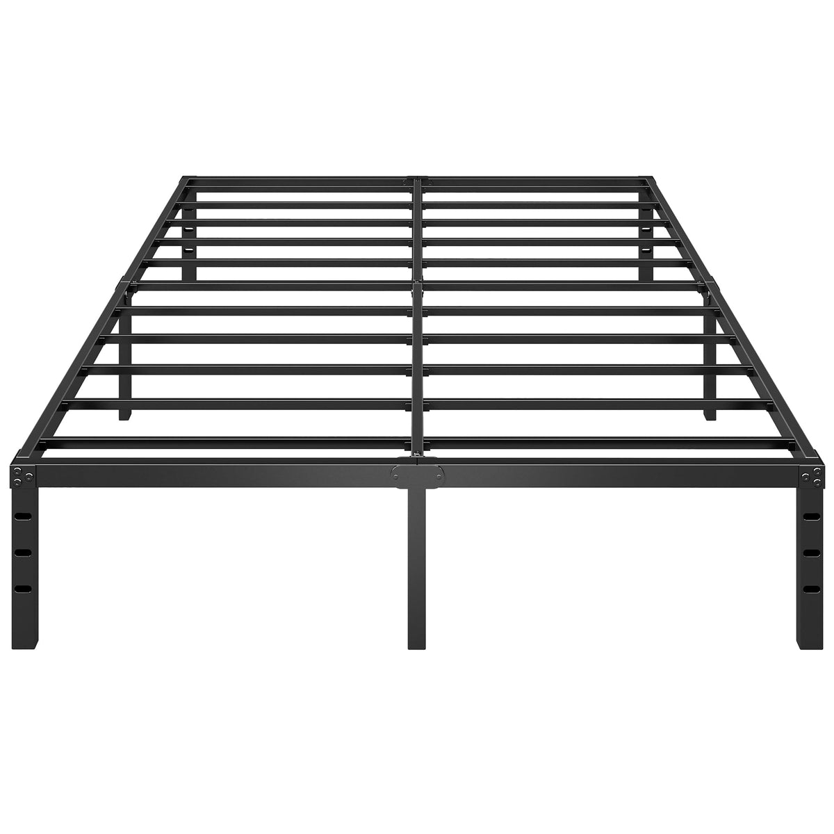 Black Metal Platform Bed Frame Full Size, 18 Inch Height with Underbed Storage E182393
