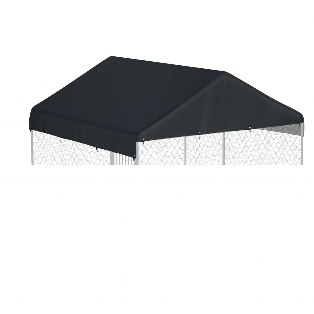 Black 10' x 10' Outdoor Dog Kennel Cover W590437