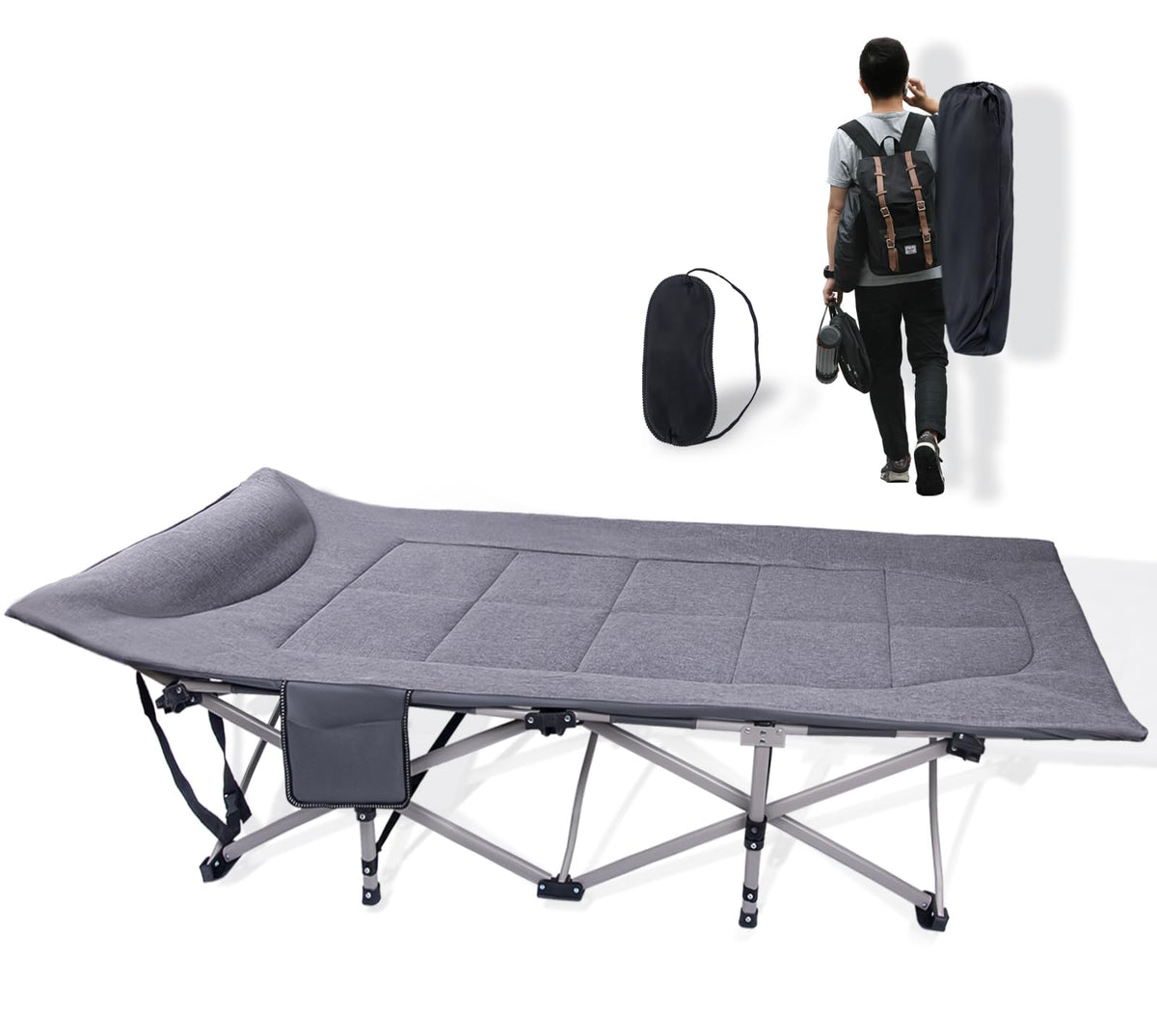 Folding Camping Cot with Carry Bag W11966