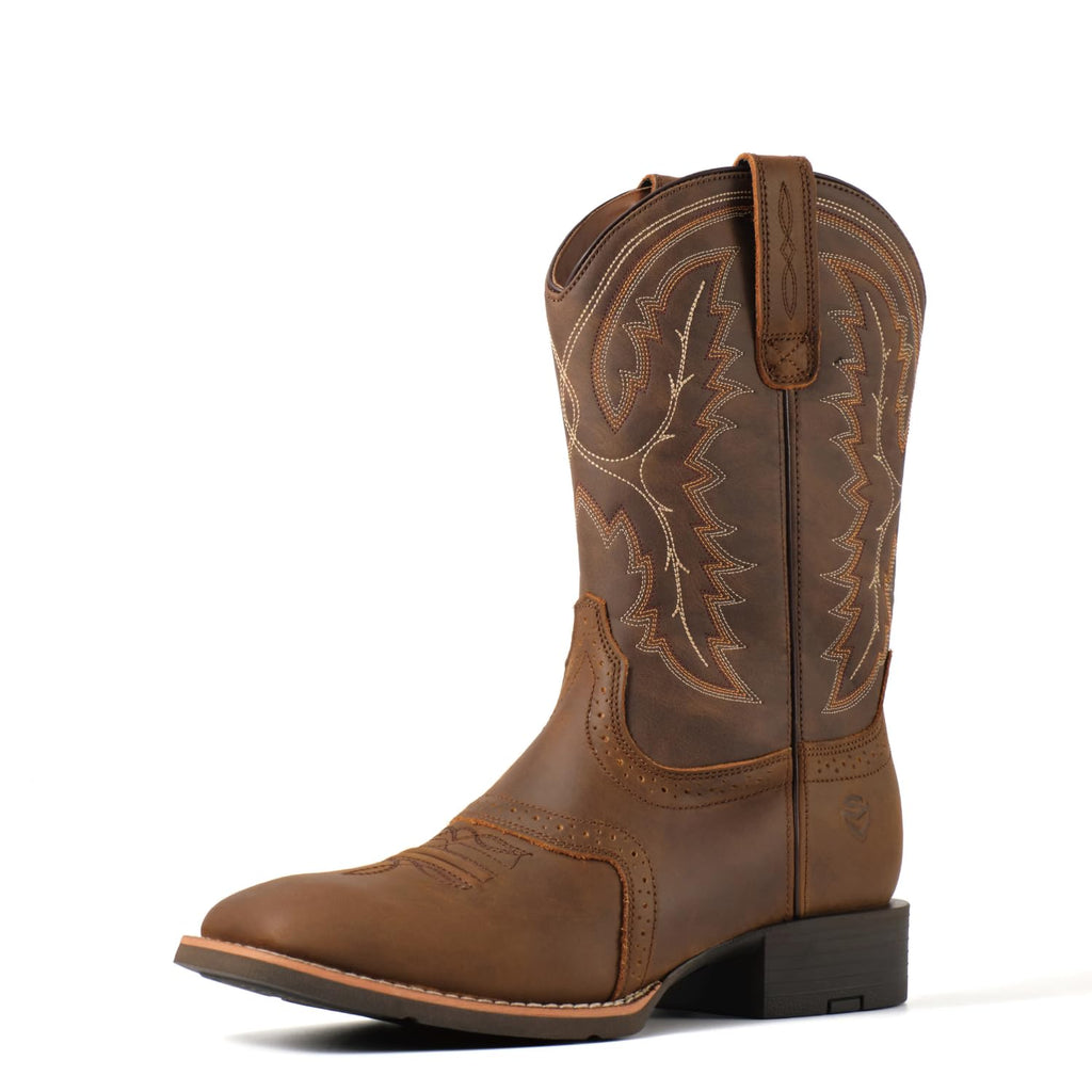 Western Cowboy Boots Square Toe with Embroidery Q738