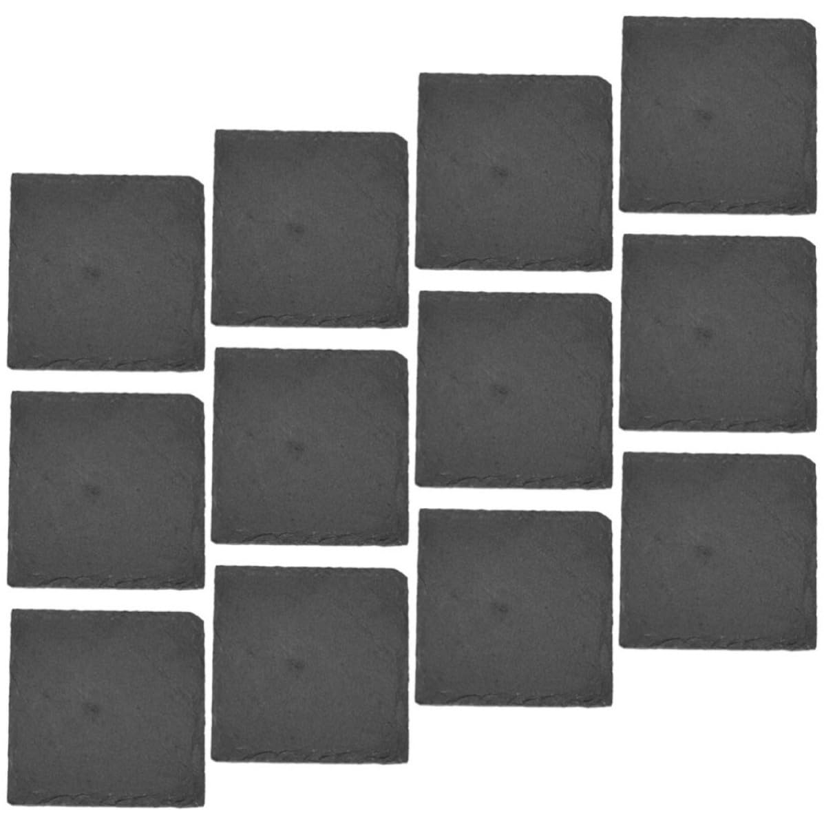 Natural Stone Coasters Set 12pcs with Non Slip Bottom N2301