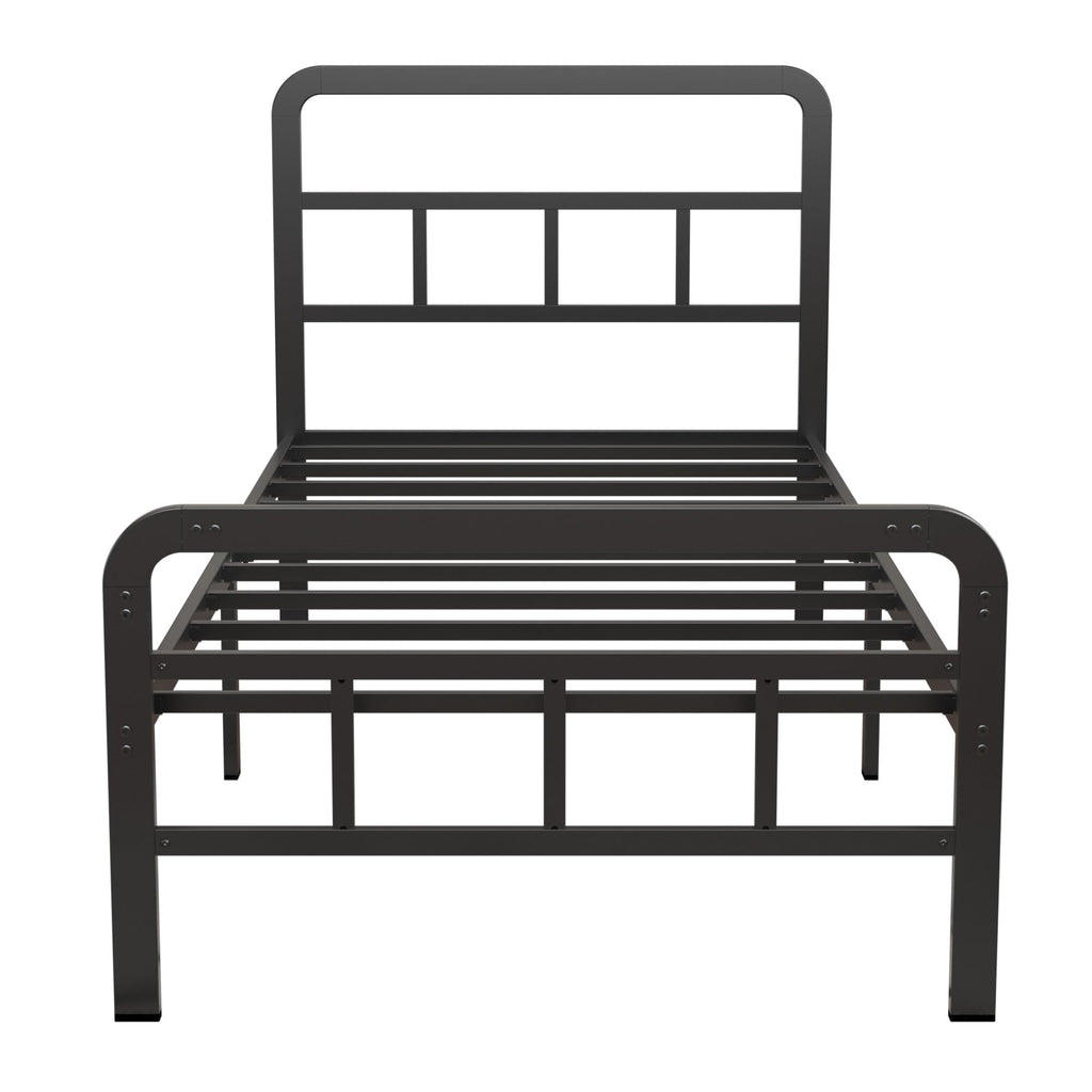 Twin Platform Bed Frame with Headboard and Footboard S6635