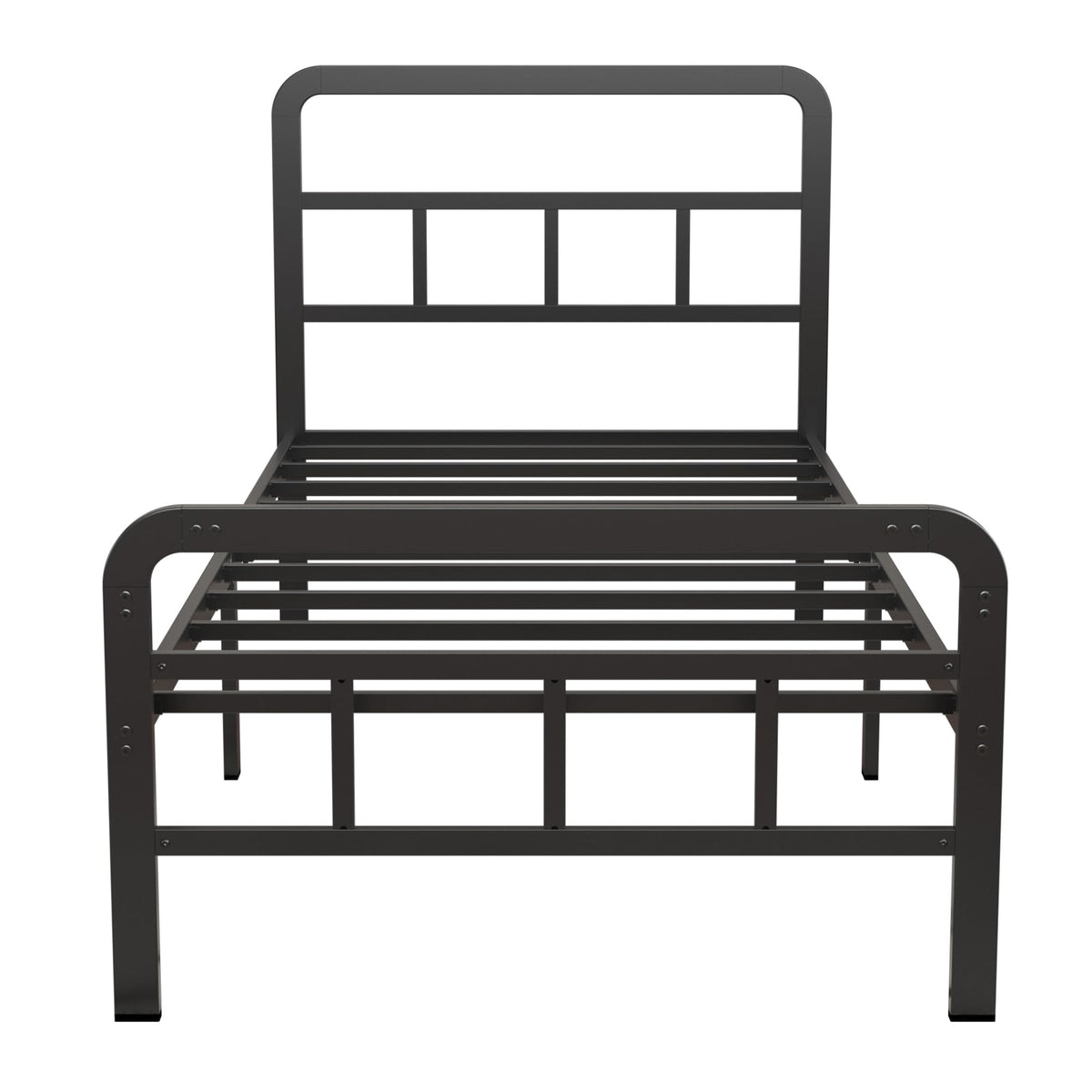 Twin Platform Bed Frame with Headboard and Footboard S6635