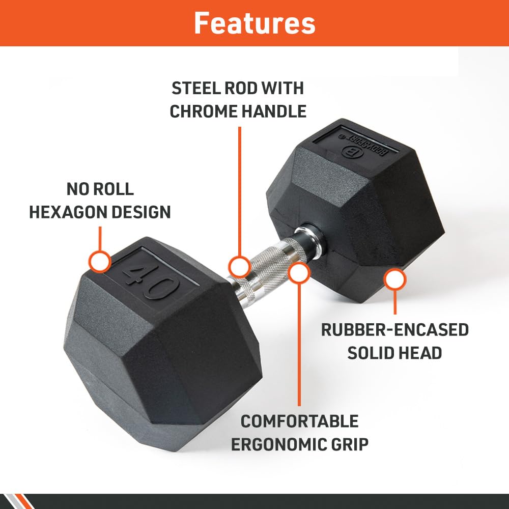 Rubber Encased Hex Dumbbell Pair J302201
