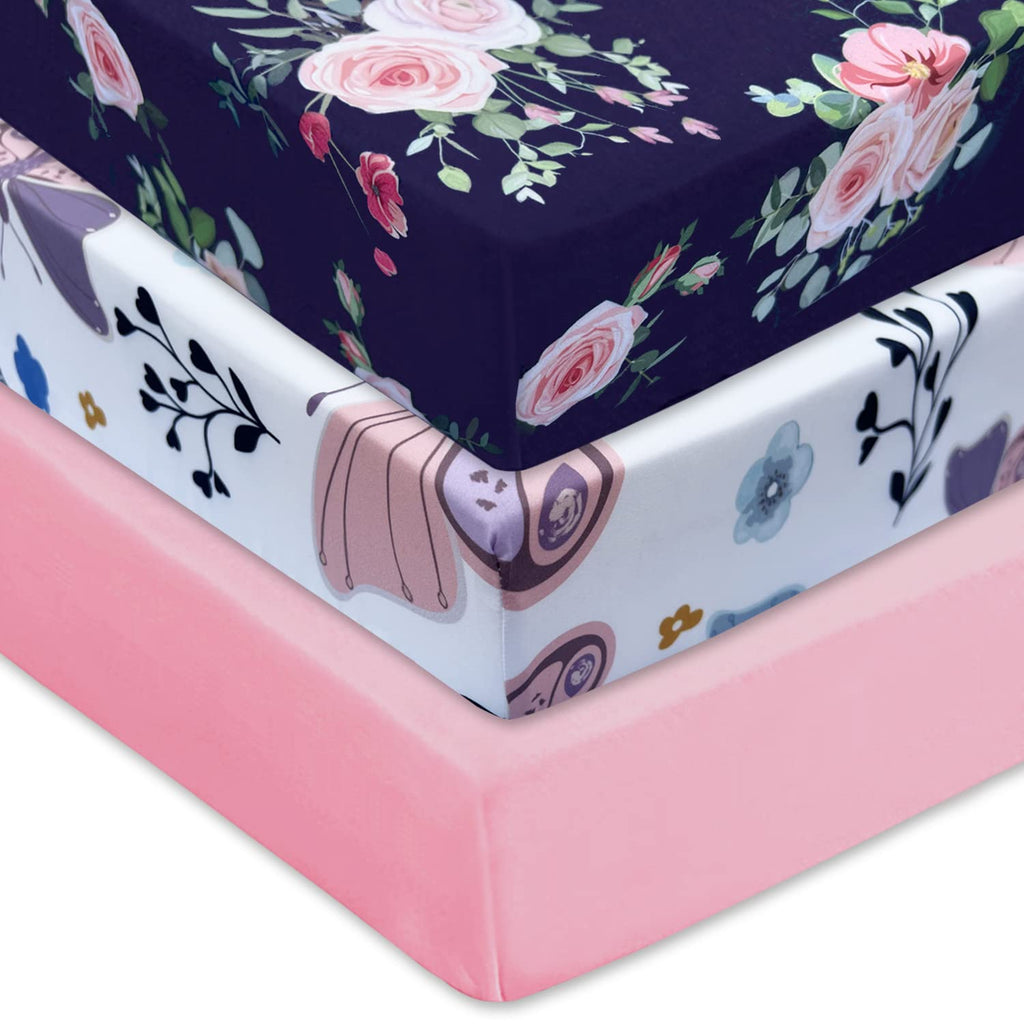 3 Pack Soft Crib Sheets 28'' X 52'' Microfiber S63920