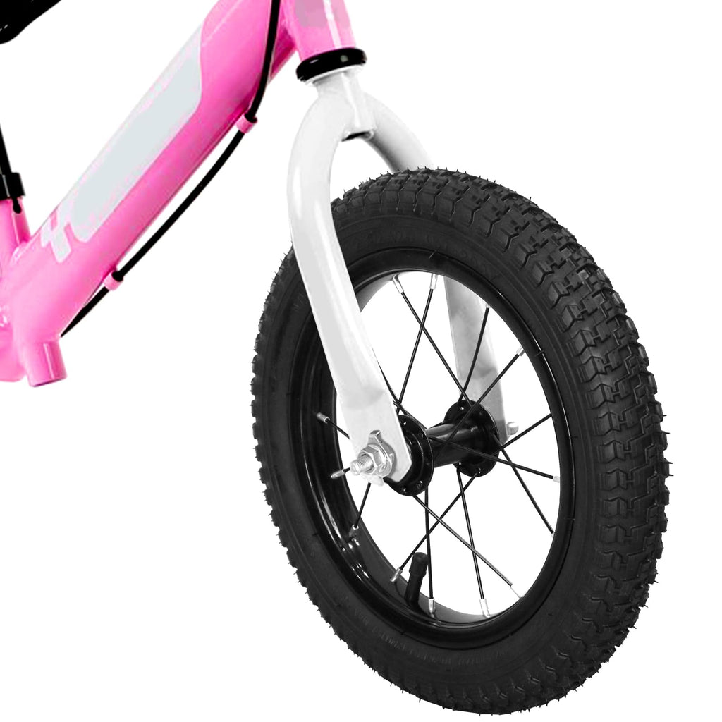 Kids Bike Front Wheels Replacement with Solid Air Rubber Tire and Inner Tube L84297