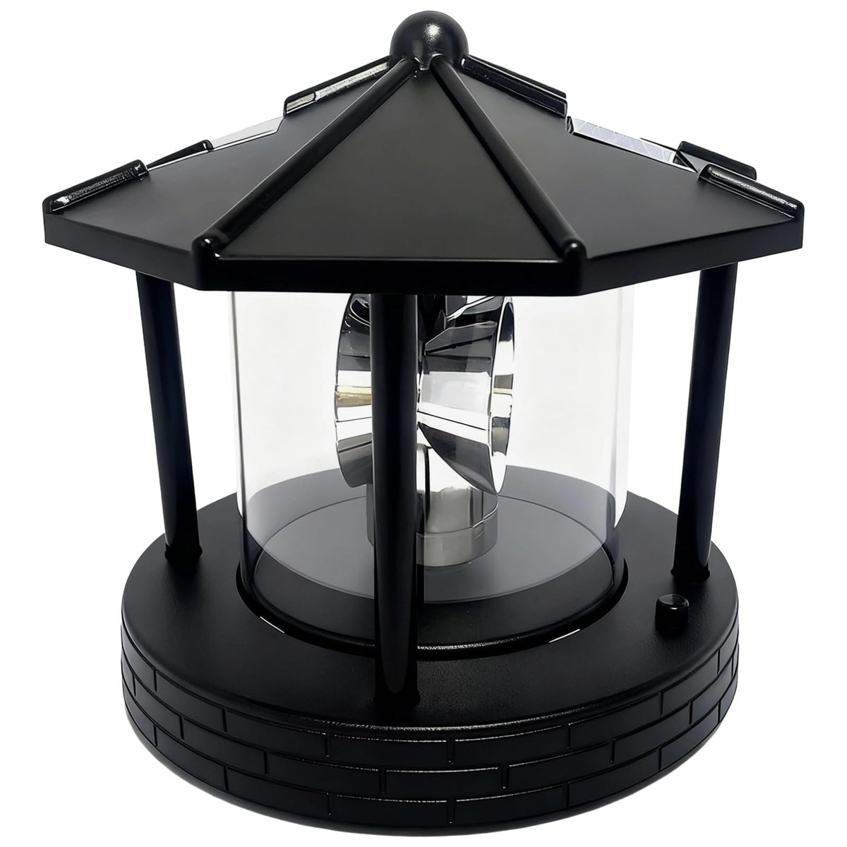 Solar Lighthouse with Rotating Beacon, 5.7 x 5.7 x 6.9 in X751568