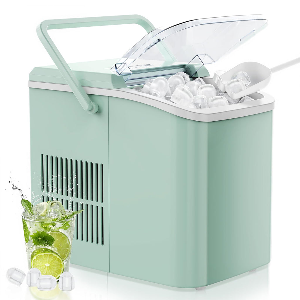 Portable Countertop Ice Maker with Basket & Scoop, 2 Cube Sizes M128694