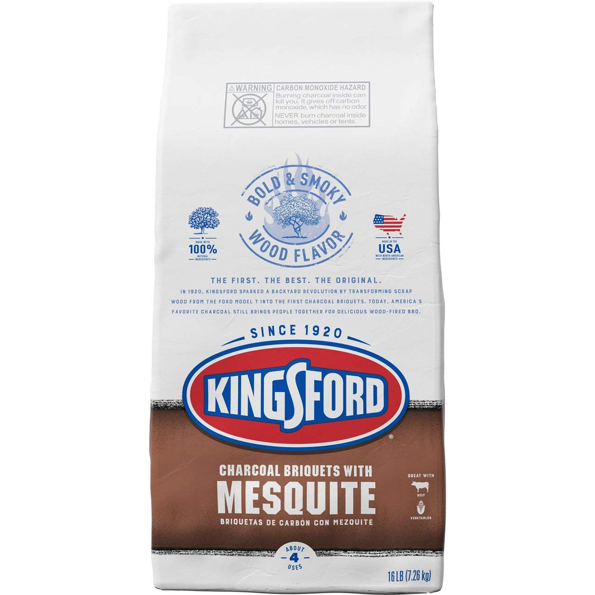Original Charcoal Briquettes with Mesquite 16 Pounds K23294