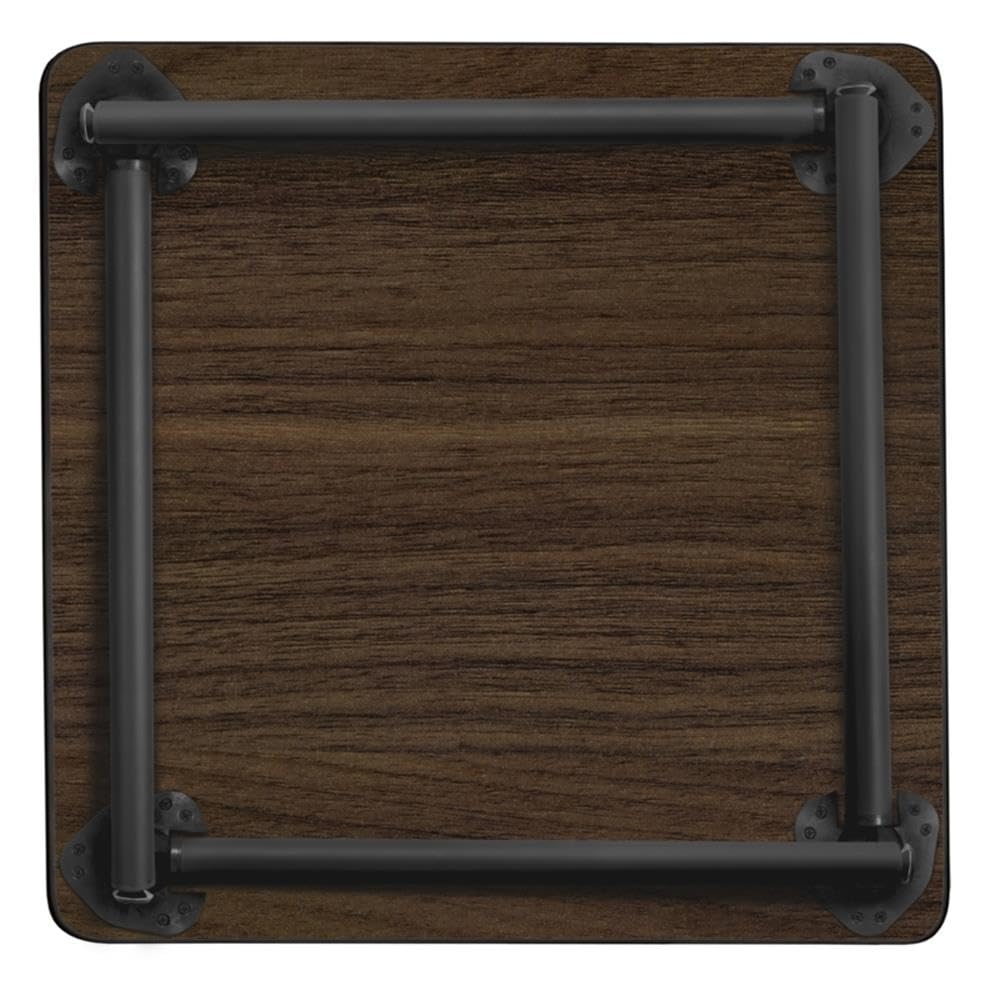 Square Folding Table with Black Tubular Steel Legs Q156