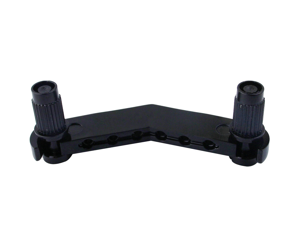 Black Guitar Stop Bar Tailpiece with Anchors and Studs D648