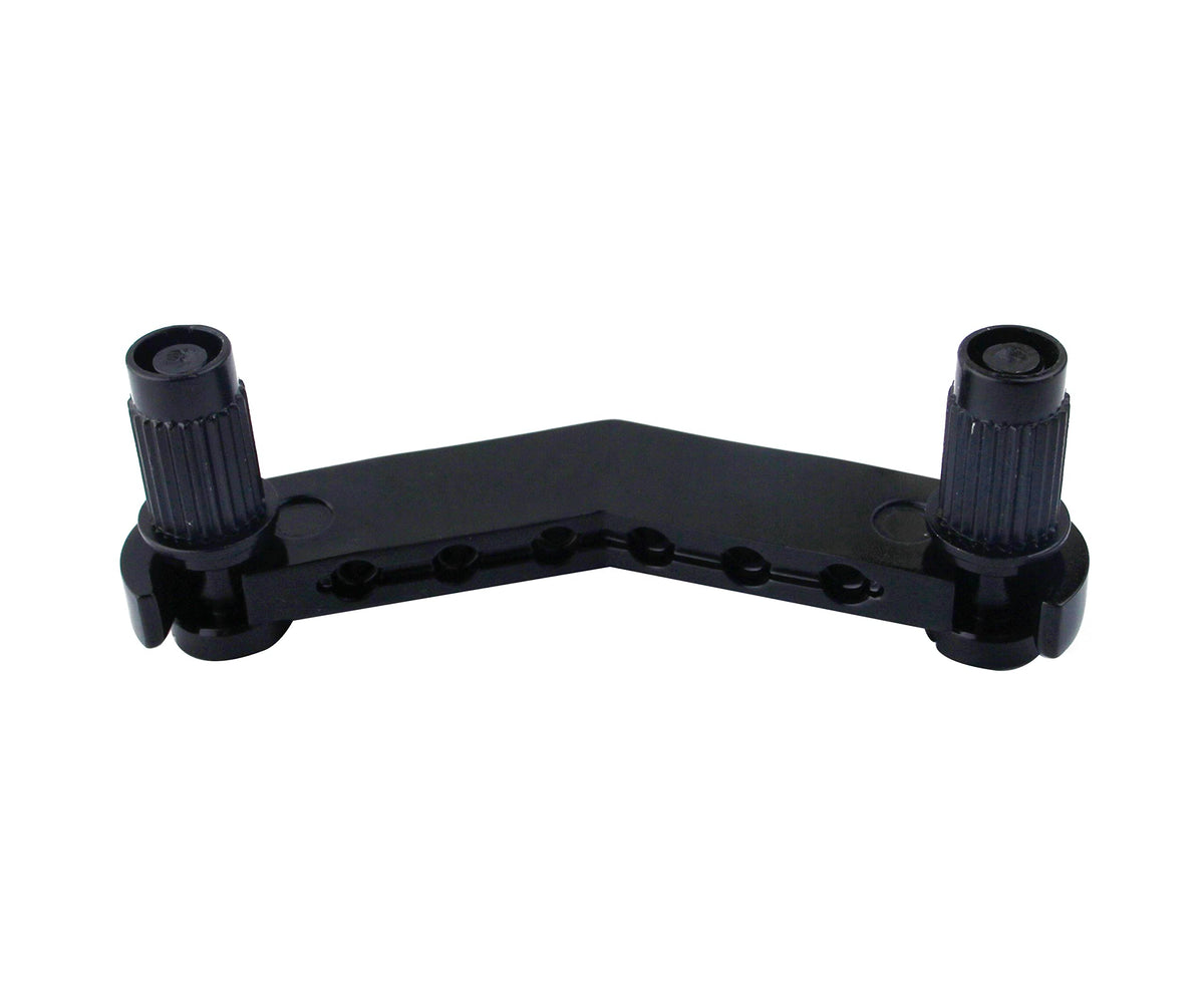 Black Guitar Stop Bar Tailpiece with Anchors and Studs D648