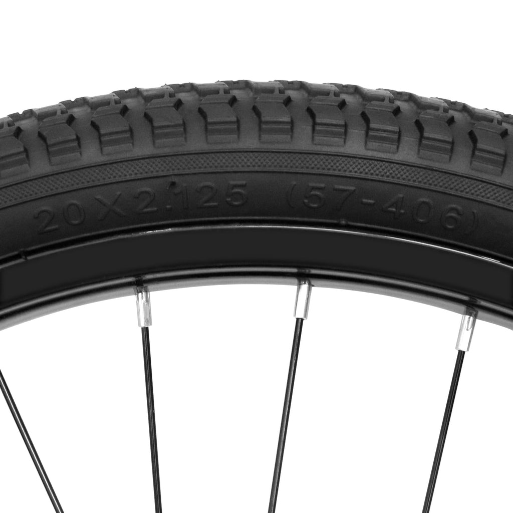 Kids Bike Front Wheels Replacement with Solid Air Rubber Tire and Inner Tube L84297
