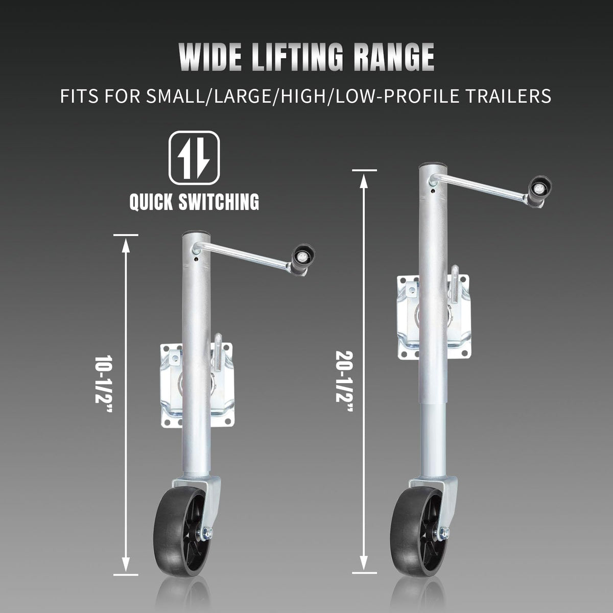 Boat Trailer Jack with Single Wheel, 1000 Lbs. Capacity Q2169