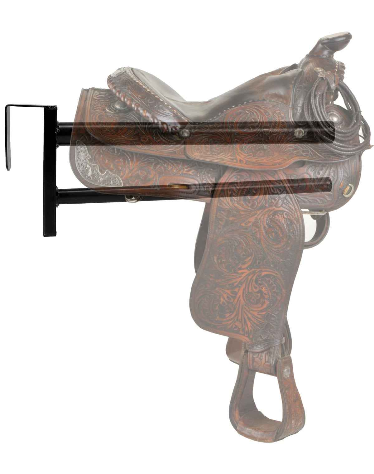 Black PVC Coated Double Saddle Rack V1198