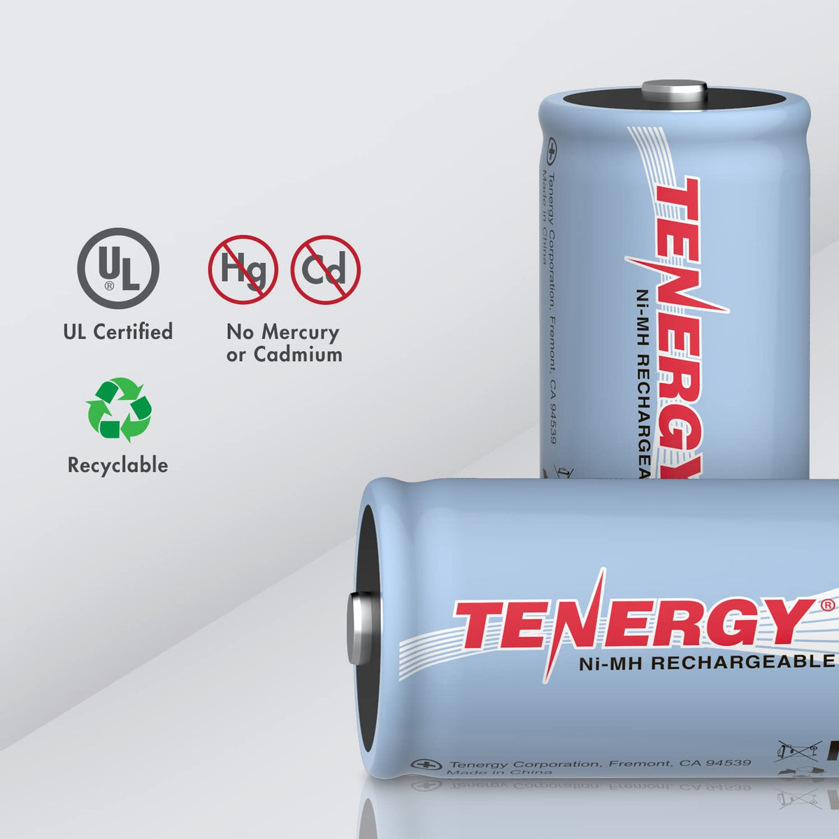 D Rechargeable Batteries 10000mAh NiMH 8-Pack C7014