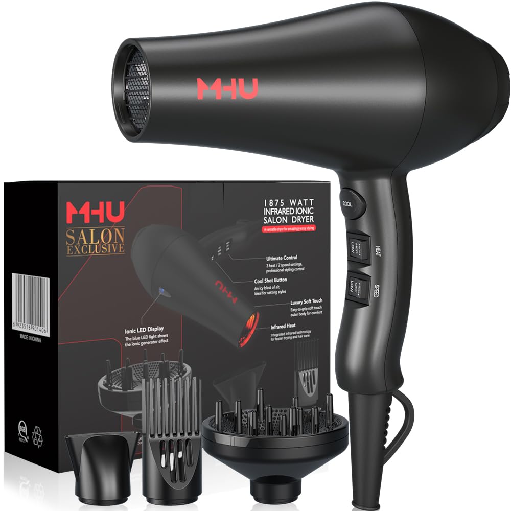 1875W Far Infrared Hair Dryer Black V22955