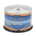 50GB BD-R DL White Inkjet Printable Blu-ray Double Layer Recordable Media 50-Disc Spindle W7781