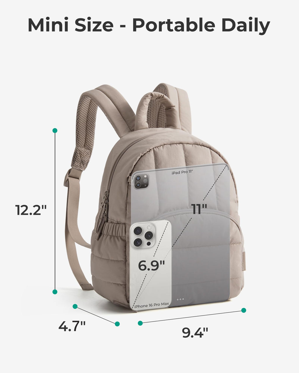 Mini Lightweight Quilted Backpack Y671055