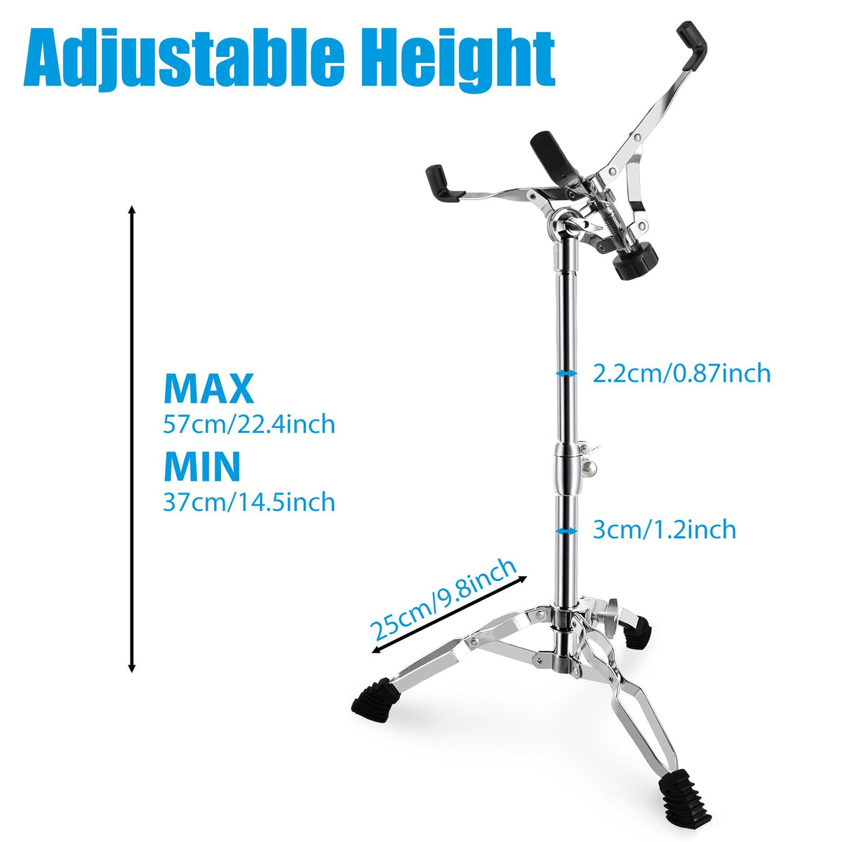 Height Adjustable Double Braced Snare Drum Stand W98088