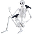 5.4ft/165cm Halloween Skeleton with Crows Movable Joints E7587