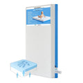 White Blue Gel Memory Foam Baby Crib Mattress 52 x 28 x 5 Inches S172468