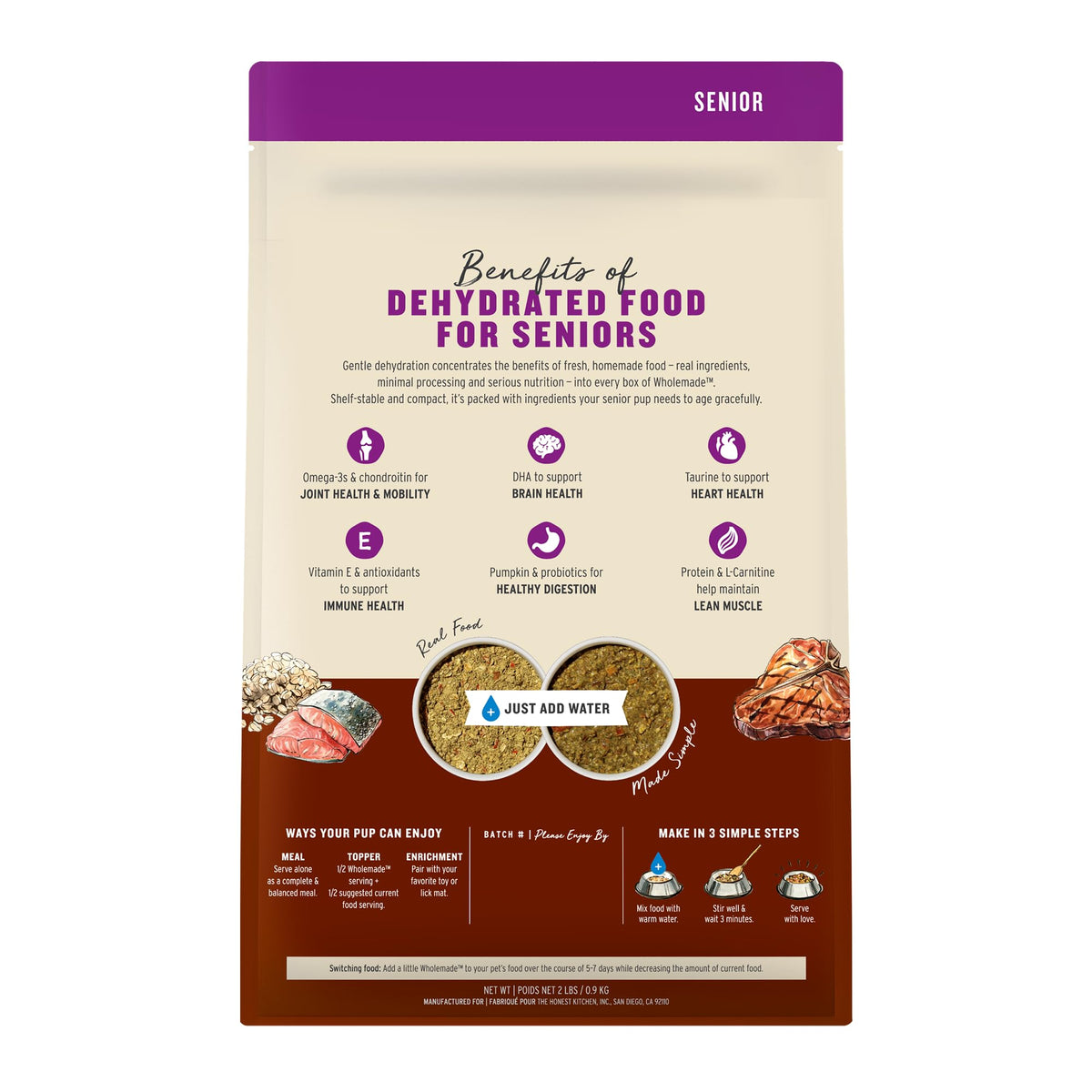 Whole Grain Senior Dog Food 2 lb Bag W84752