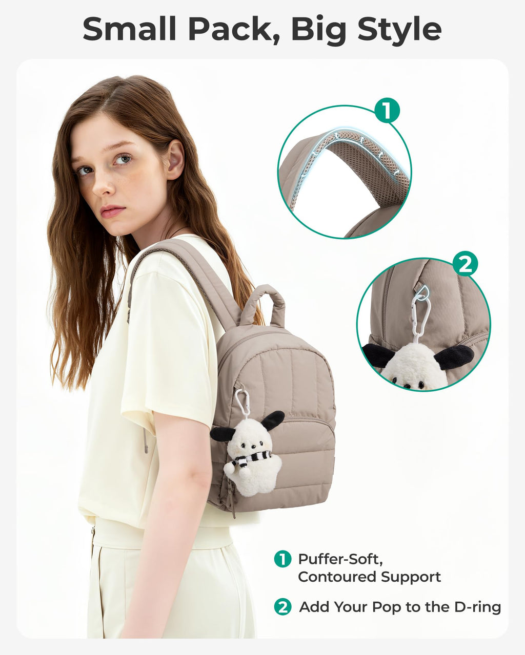 Mini Lightweight Quilted Backpack Y671055