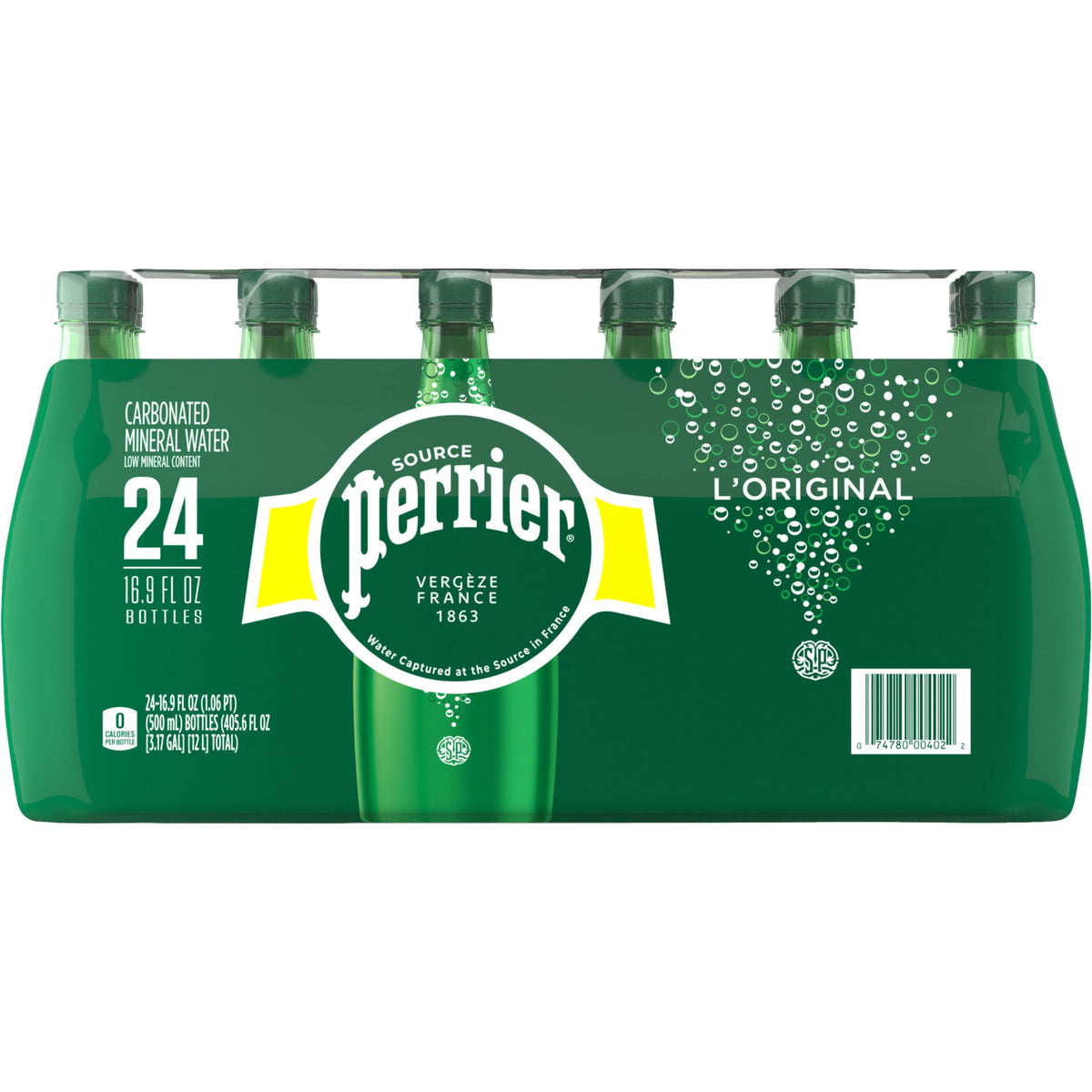 Carbonated Mineral Water Plastic Bottles 16.9 Fl Oz Pack of 24 A1193