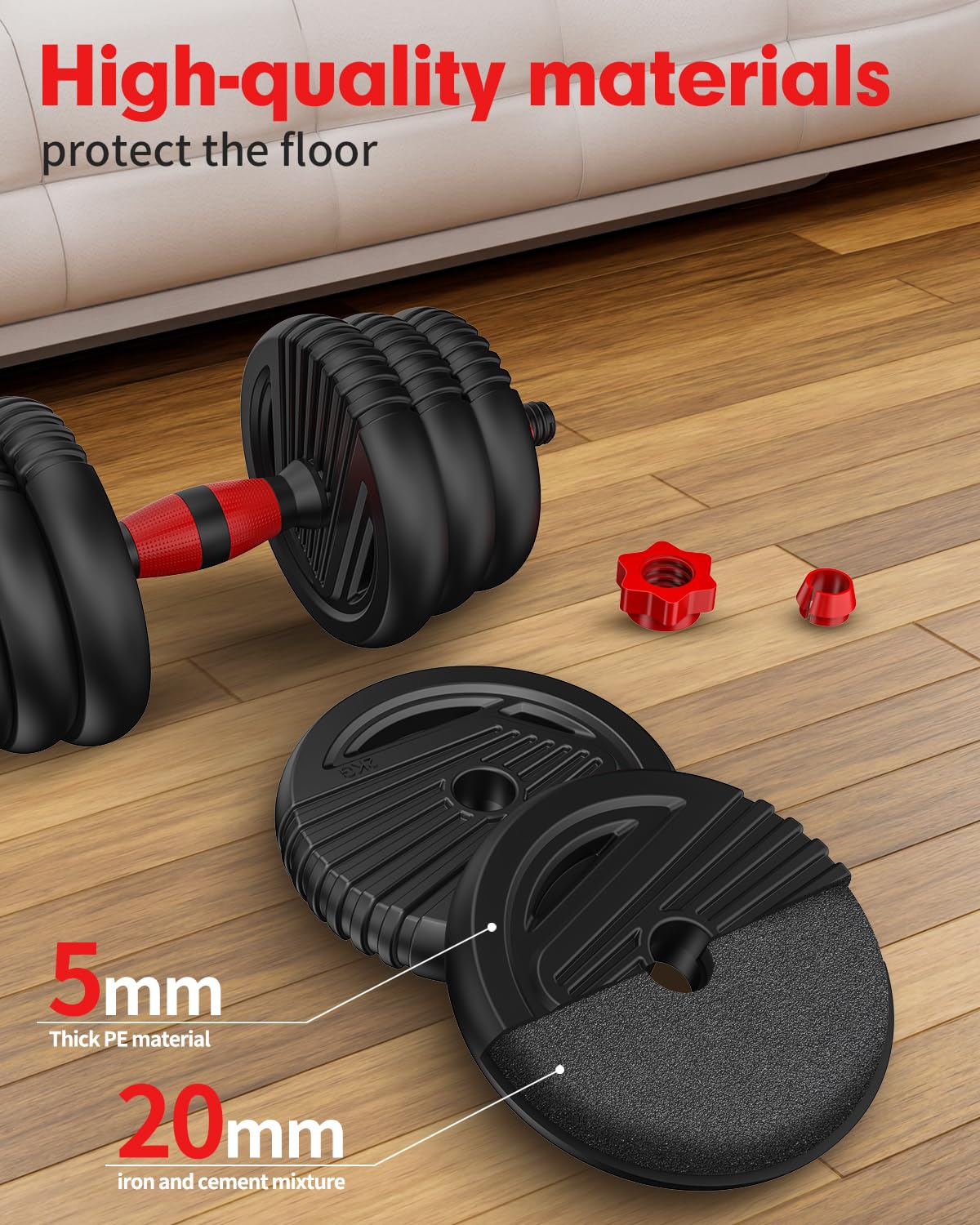 Adjustable Dumbbell Set 4 in 1 Free Weights H996241