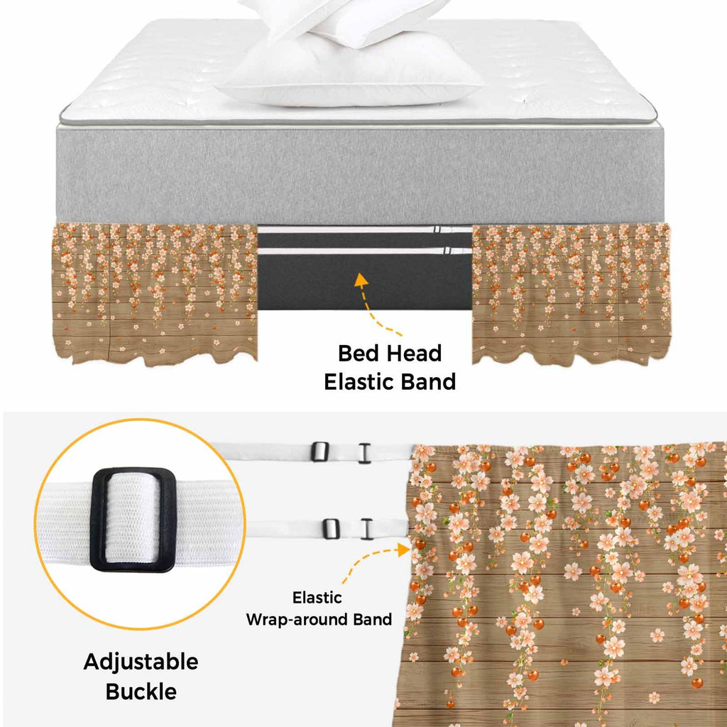 Ruffle Wrap Around Bed Skirt California King 18" Drop W980121