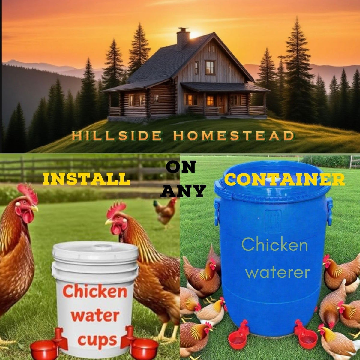 Leak Resistant Automatic Chicken Waterer Cups 8pk B450061